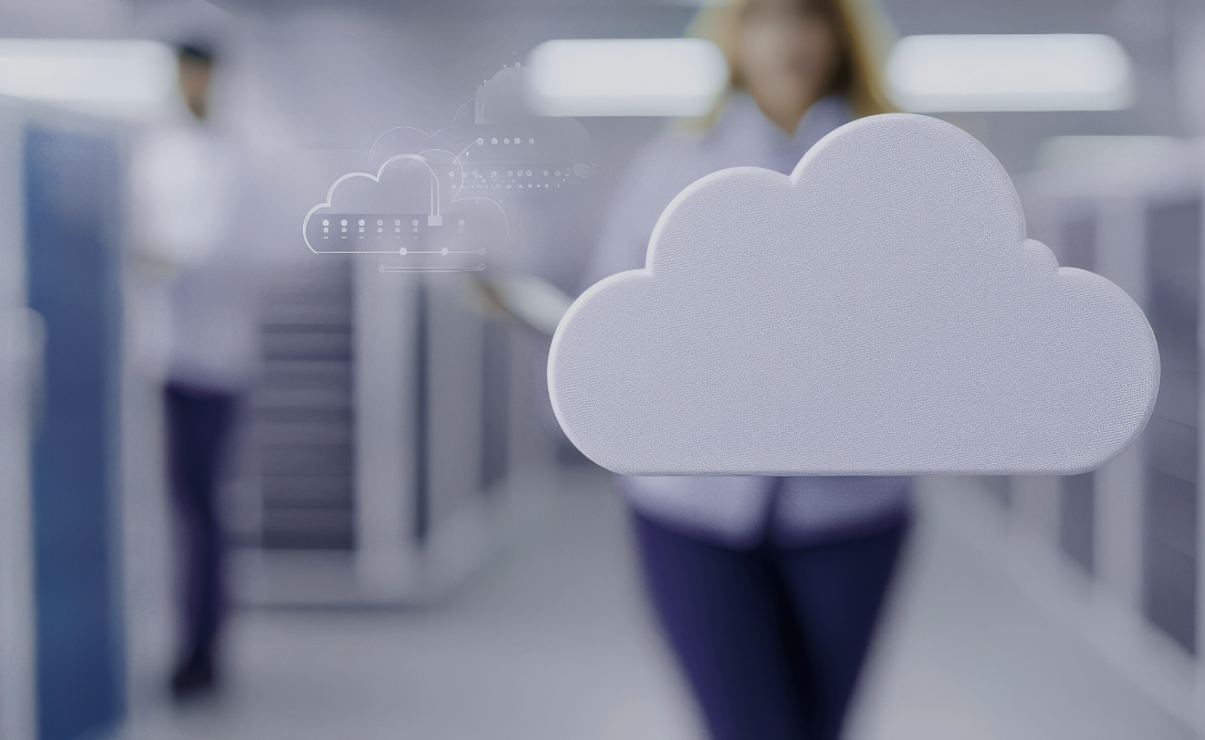 Cloud infrastructure in a secure data center – symbolizing Private & Sovereign Cloud Solutions with full data control and compliance.