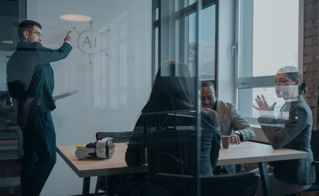 Technical team discussing scalable Data Transformation & Integration pipelines for AI readiness in hybrid system environments