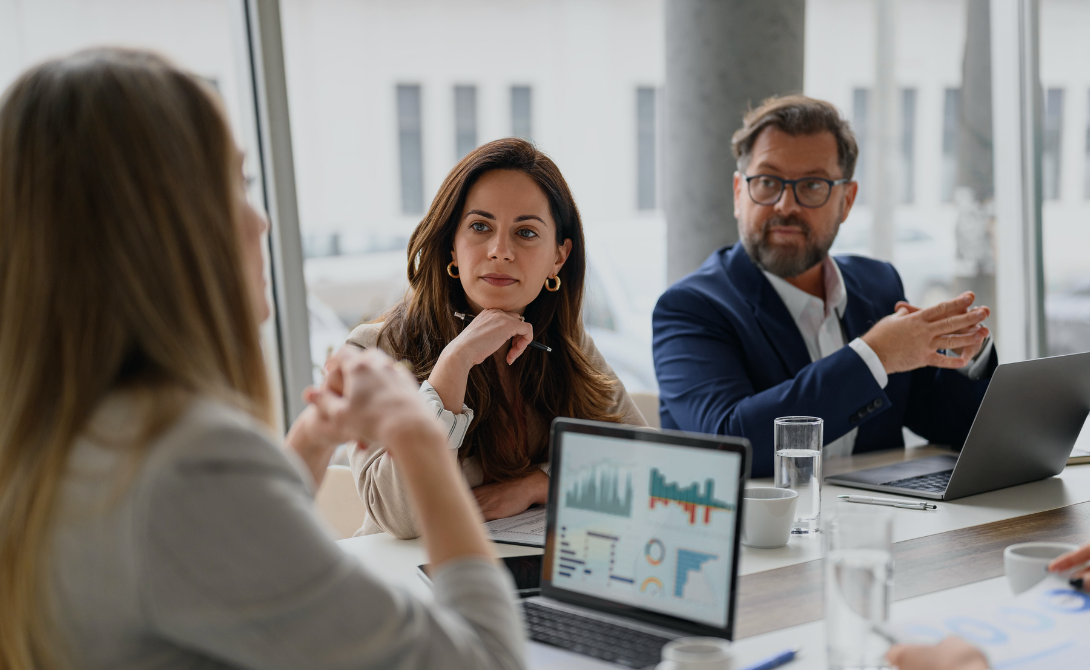 Data Visualization for Decision Makers in office setting.